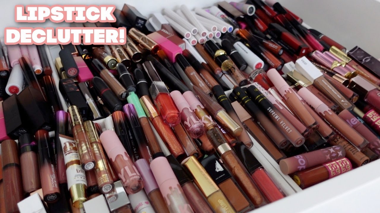 MAKEUP DECLUTTER SERIES 2: LIPSTICKS! THIS WAS HARD...