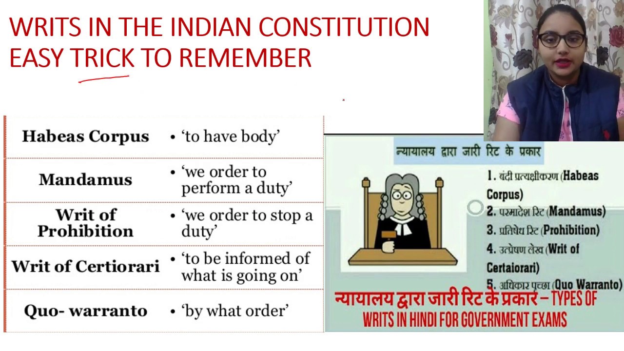 All Types of Writs in Easy Tricks/LIVE/UPSC न्यायालय द्वारा जारी रिट के प्रकार