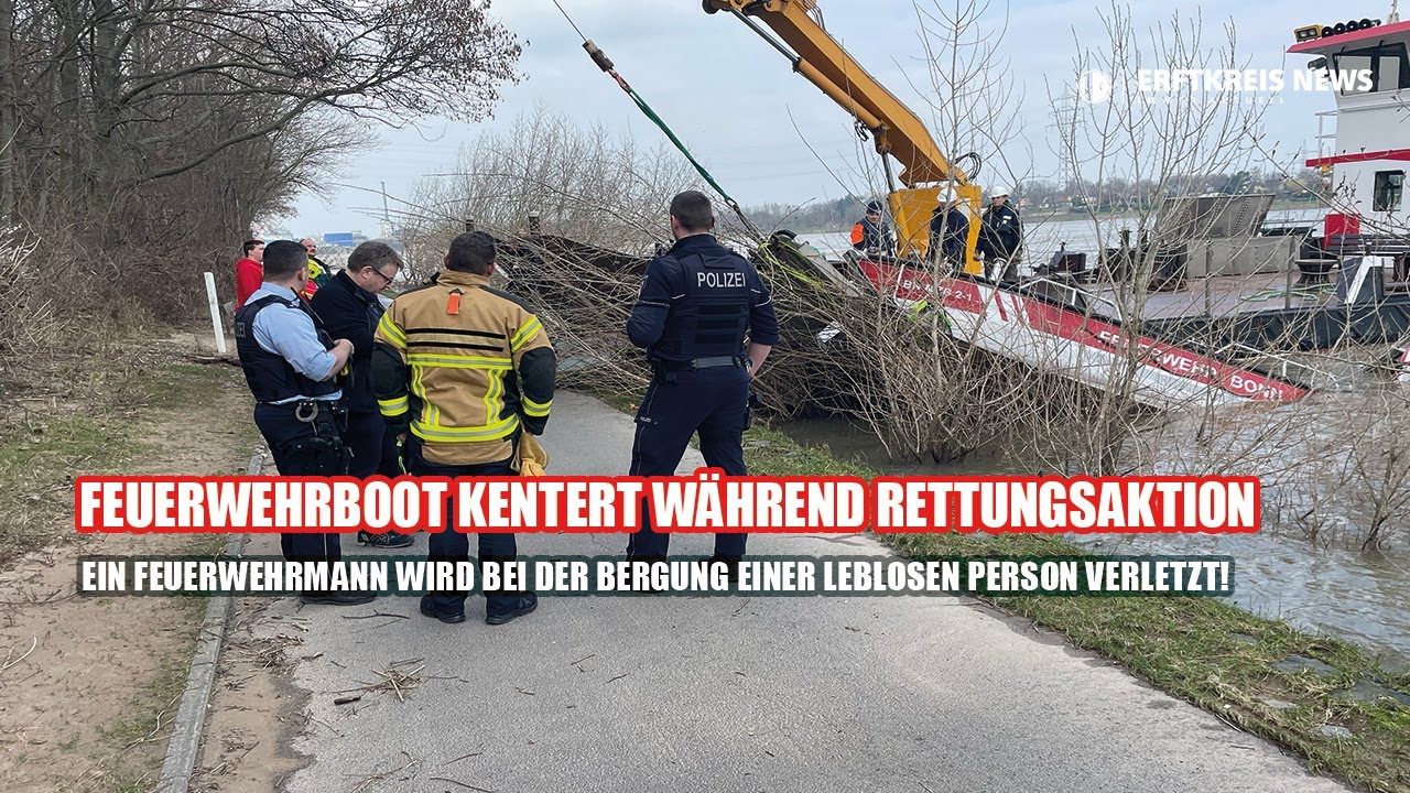 Tragischer Vorfall auf dem Rhein: Feuerwehrboot kentert während Rettungsaktion