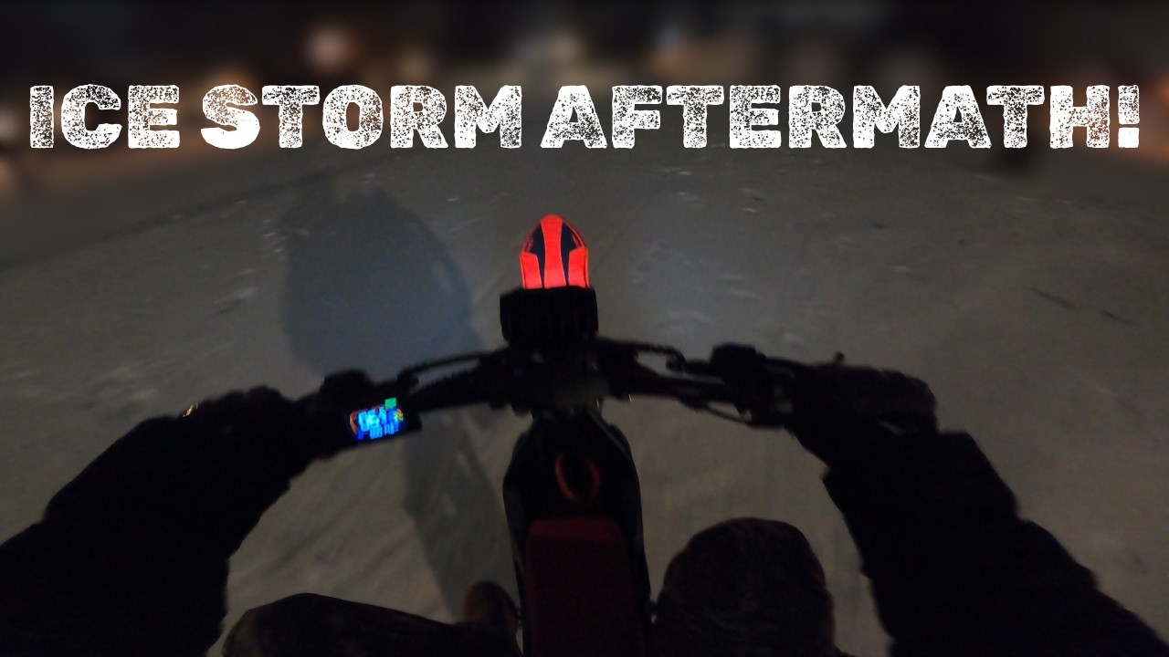 Riding my E-Bike on ICE after the WINTER STORM!! | YOZMA IN 10 vs ICE & SNOW