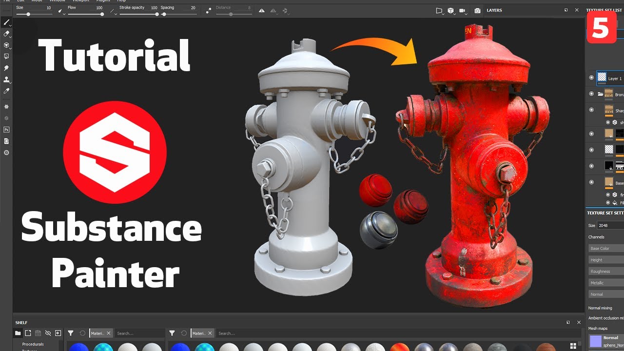 Textura Óxido y Pintura (Pintar Material) | Tutorial Substance Painter- Parte 5