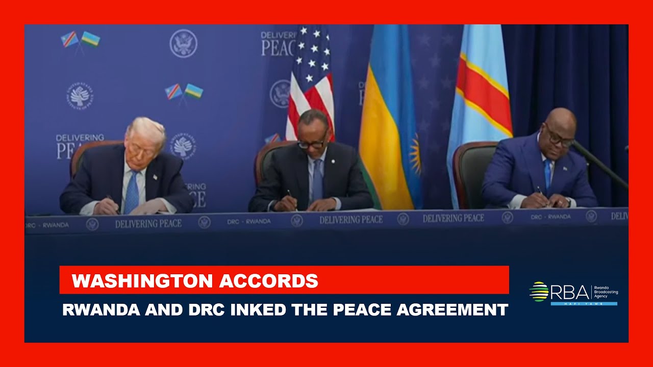 President Kagame and Tshisekedi, ink historic Washington Accords