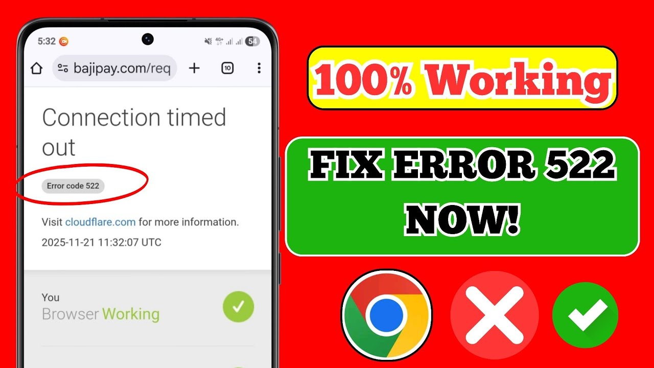 FIX Error 522 Cloudflare | Connection Timed Out Problem | 2025 Working Solution