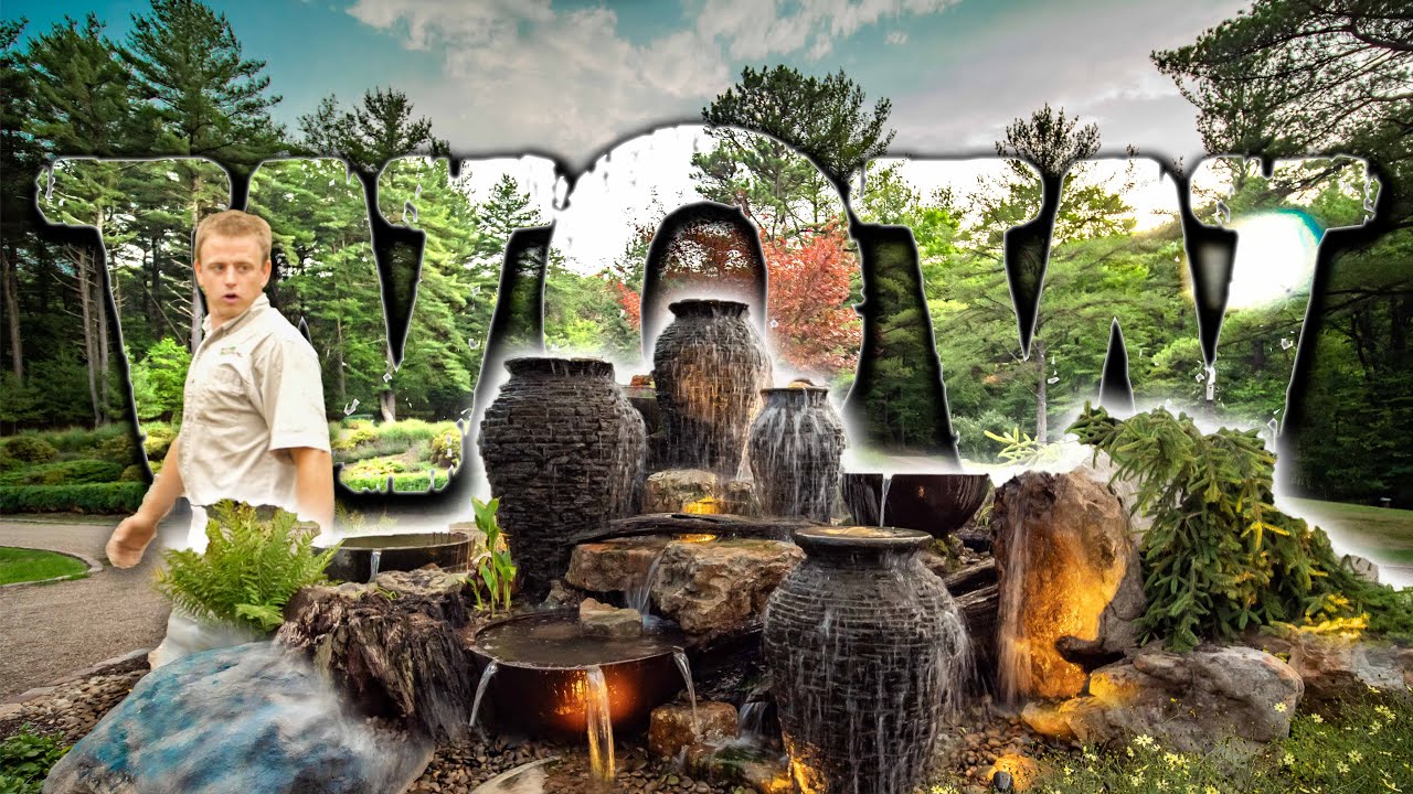 INCREDIBLE Fountain is RUNNING! Front Entrance Aquascape Water Fountain