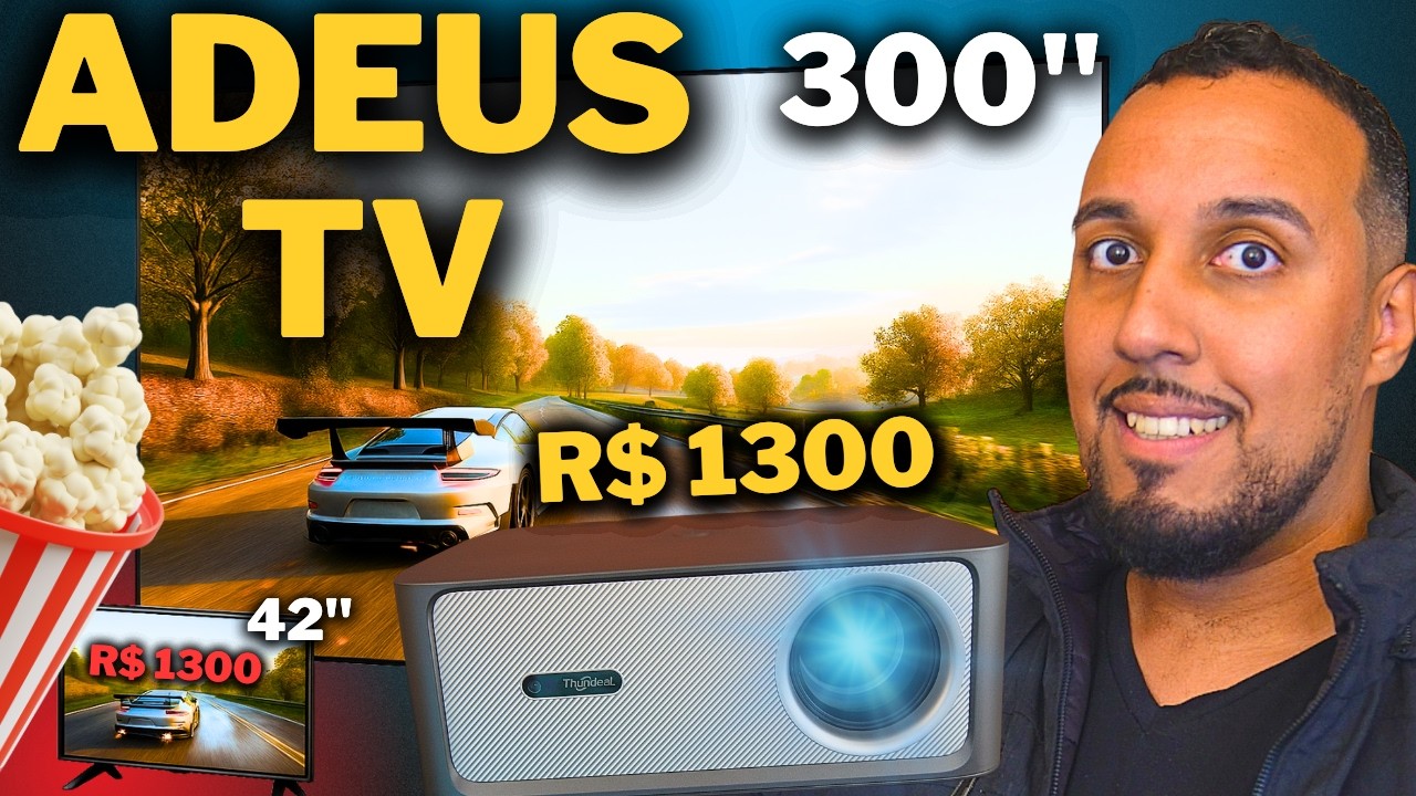 Adeus TV? Projetor BARATO Thundeal TD98 Pro (R$1300) surpreende!