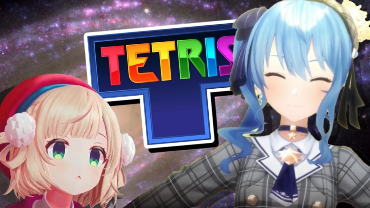 Ui-mama uses 100% of her brain to beat Suisei in Tetris