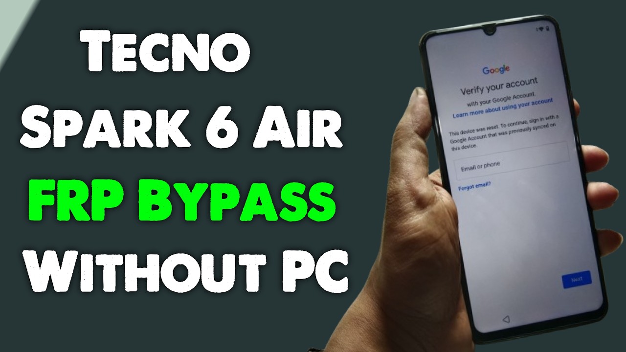 Tecno Spark 6 Air (KE6) Frp Bypass Android 10 Q | Tecno Spark 6 Air Frp Google Account Unlock