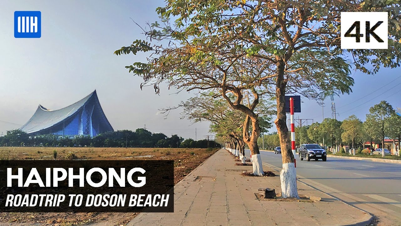[4K] Haiphong, Vietnam - Road trip to Đồ Sơn beach from city center