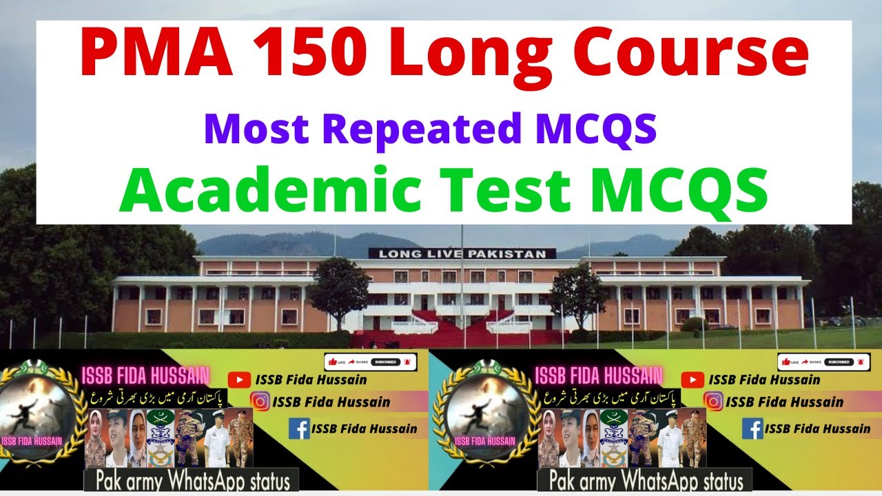 PMA 150 Long Course || PMA Long Course || Most Repeated MCQS in Pak Army, PAF, Pak Navy Test Part 38