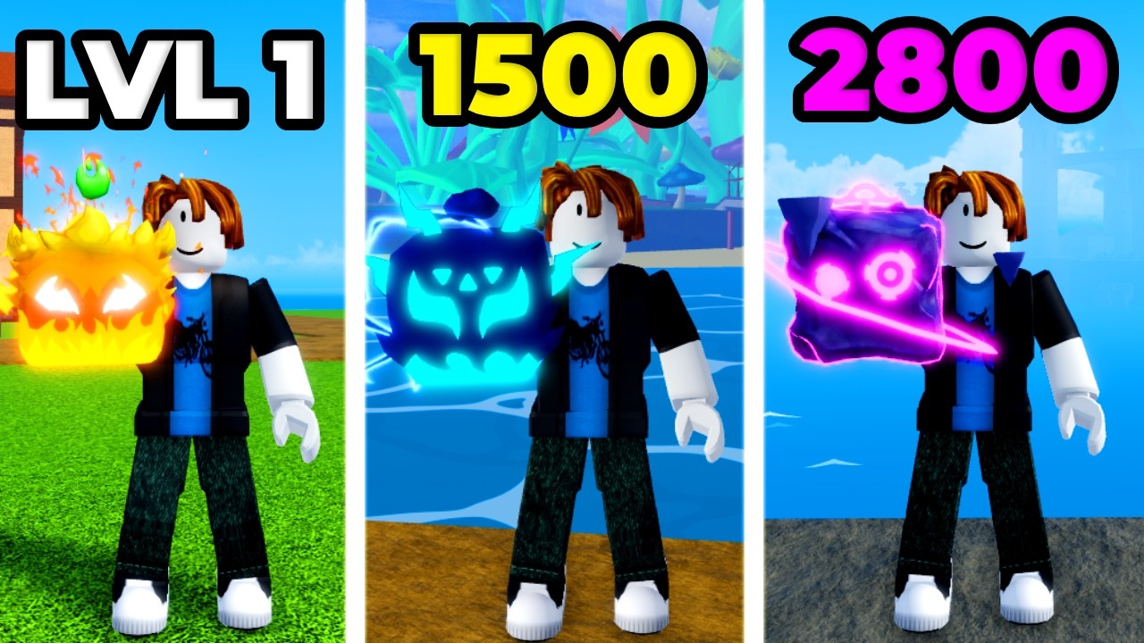 Noob To Max Using Only Fruit Gacha In Blox Fruits