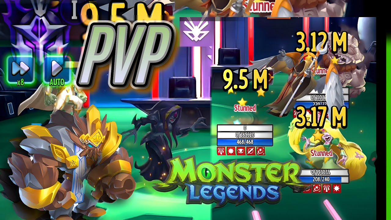 PVP with Shadowyna + King Atum + Jestin Justice (Monster Legends)