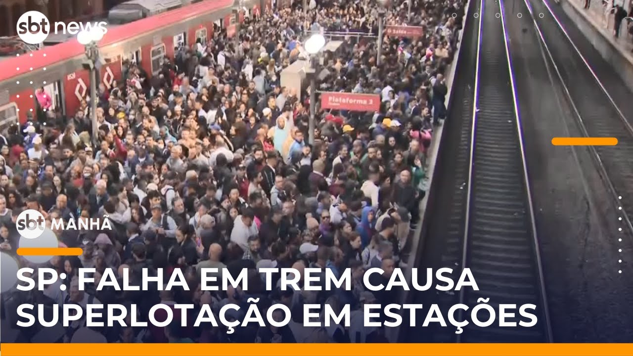 SP: trem da CPTM descarrila e provoca superlota&ccedil;&atilde;o na Esta&ccedil;&atilde;o Luz | #SBTManh&atilde;