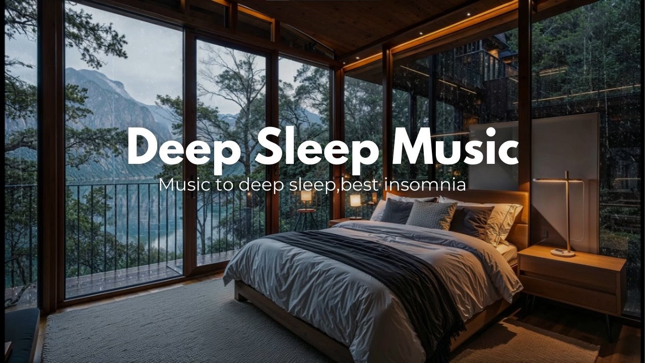 Deep Sleep Music with Heavy Rain Sounds 😴 Cozy Bedroom Ambience for Insomnia 🌧️