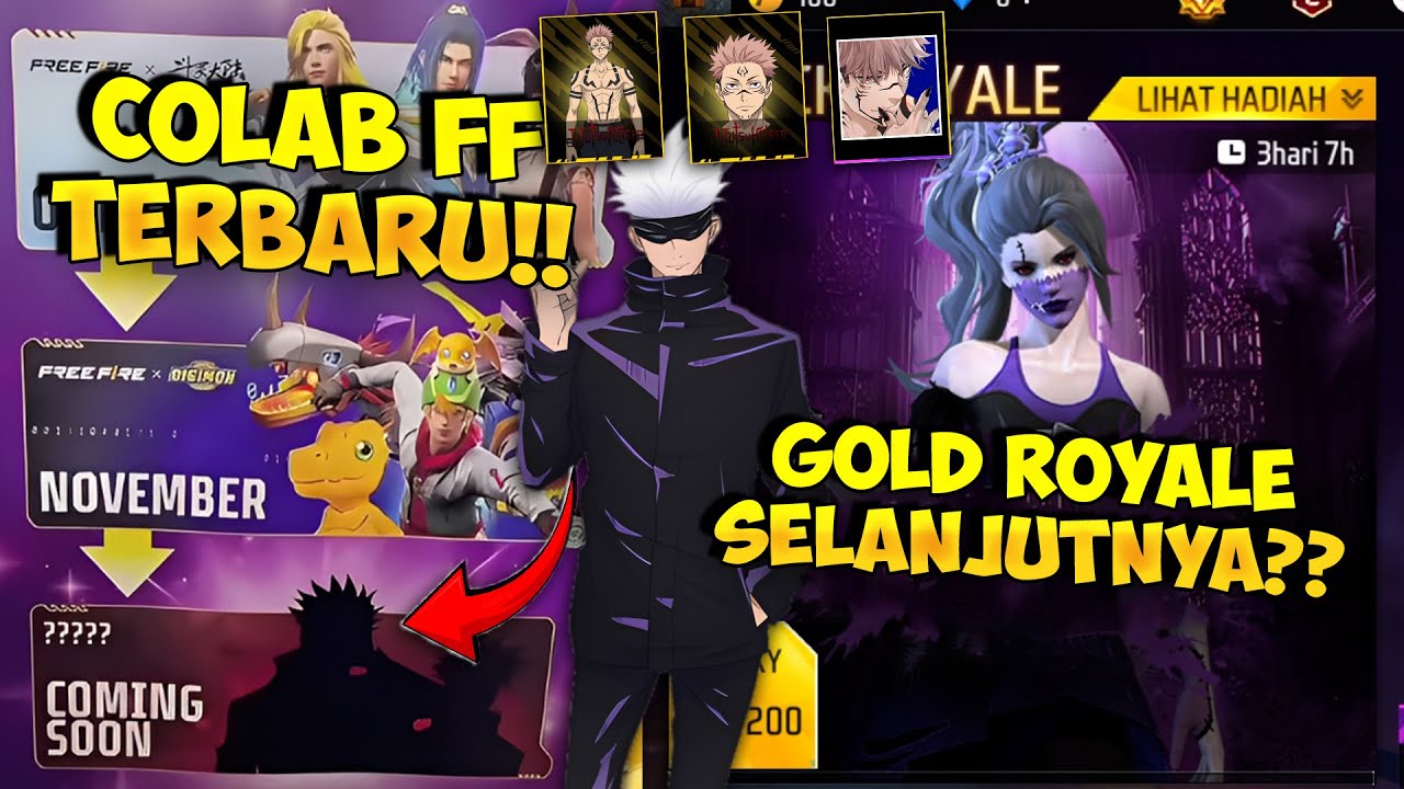 FF x JUJUTSU KAISEN RESMI RILIS !! Bocoran Colab FF Terbaru & Bahas Gold Royale Selanjutnya