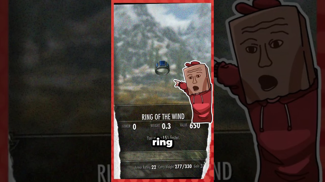 Become Skyrim&rsquo;s Fastest Dragonborn With This Ring! 🔥 #gaming #skyrim #rpg #elderscrolls