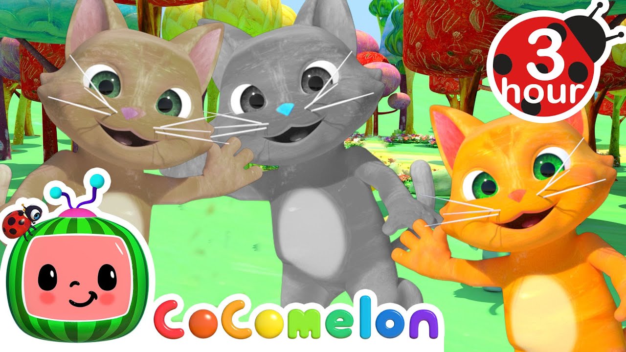 Three Little Kittens + More | Cocomelon - Nursery Rhymes | Fun Cartoons For Kids | Cat Videos