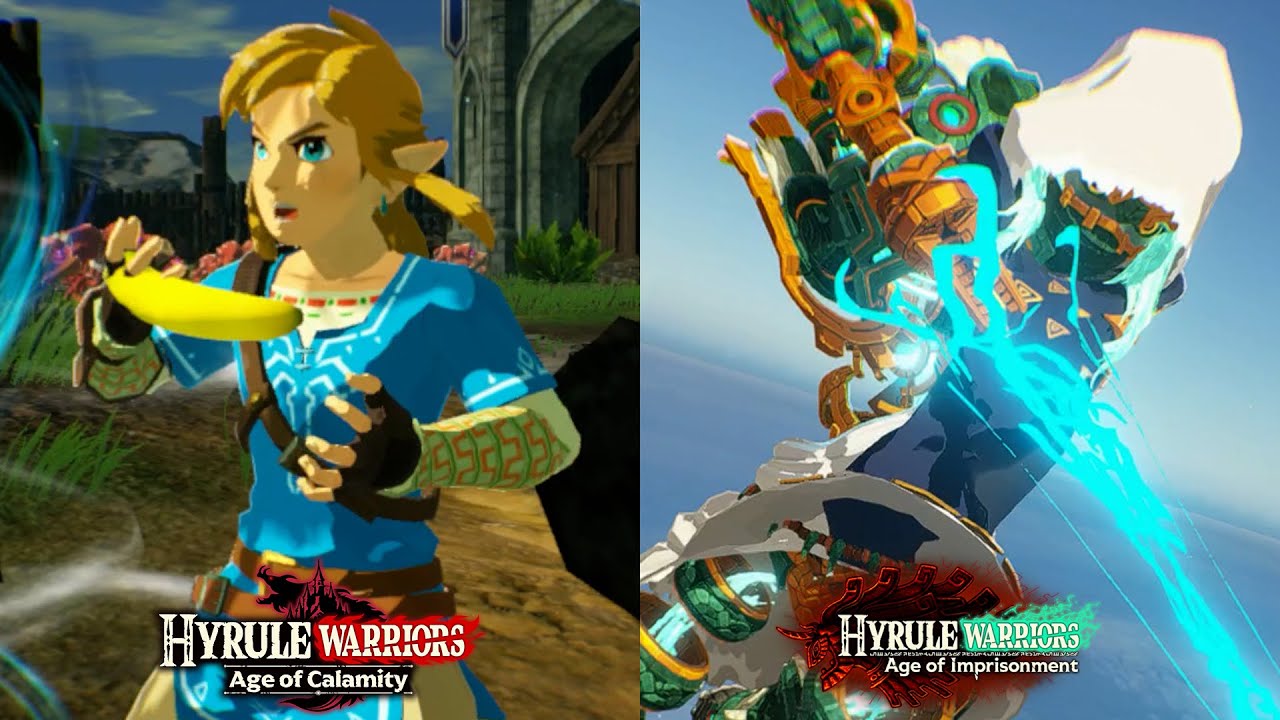 Link Vs Knight Construct (Two Handed) Moveset Comparison - Age Of Calamity Vs Age of Imprisonment