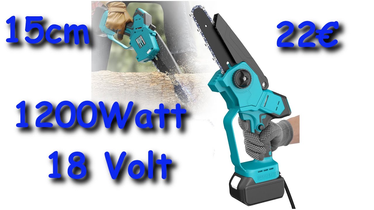 Mini Accu Kettensäge Makita Clon mit 1200Watt und 7m/s