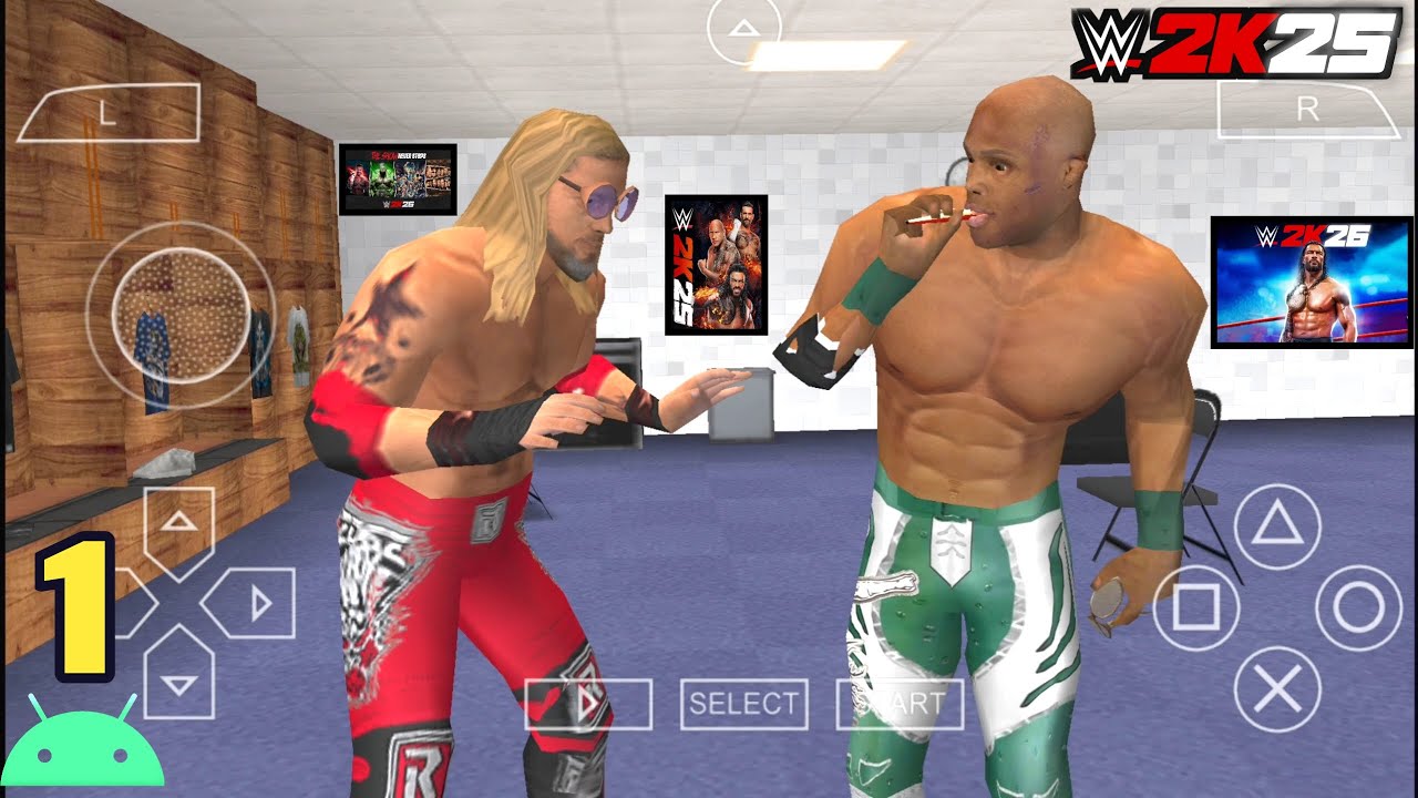 WWE 2K25 PSP Дорога к WrestleMania Всемогущий Бобби Лэшли Android Геймплей Часть 1