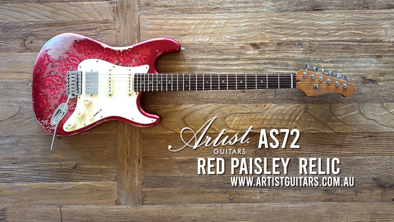 ARTIST Guitars: AS72 RED PAISLEY RELIC