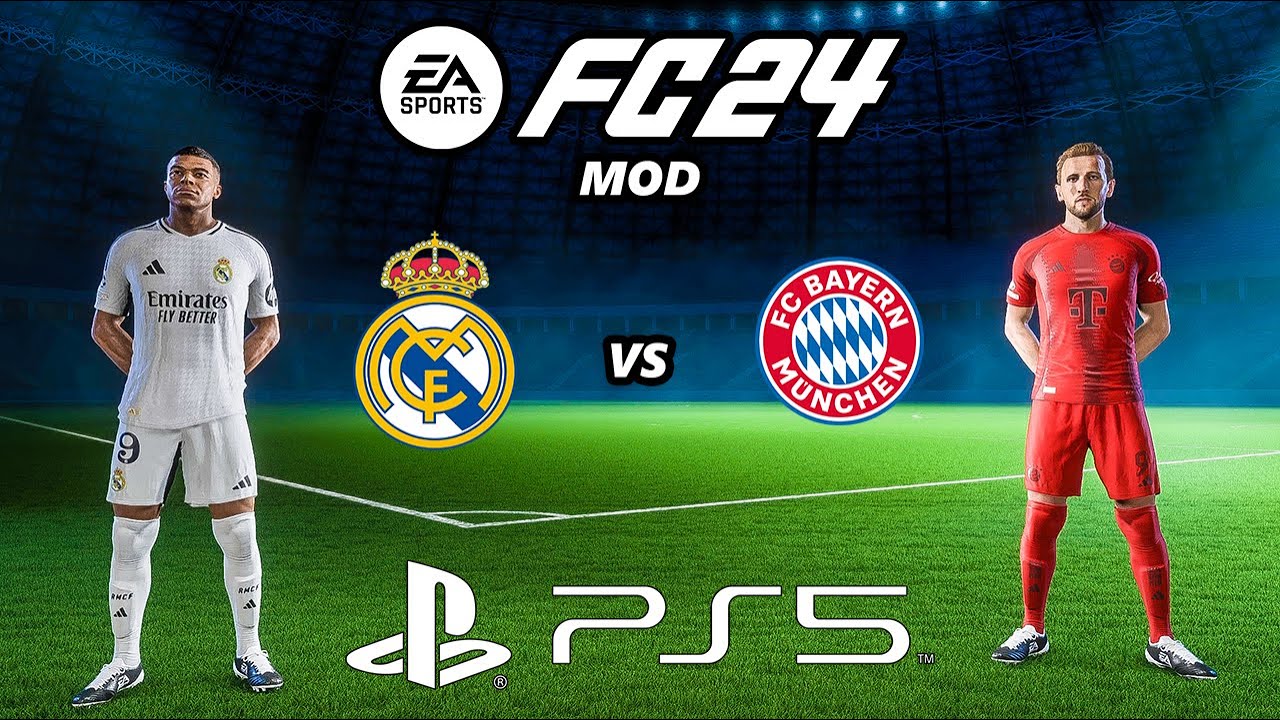 FC 24 REAL MADRID - BAYERN | PS5 MOD 24/25 Ultimate Difficulty Career Mode HDR Next Gen