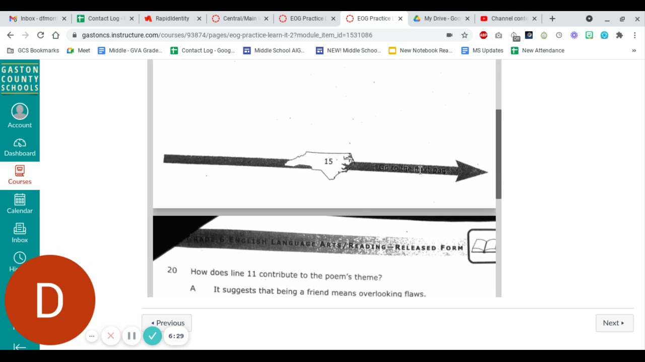 EOG Review  Story Elements  EOG Practice Passage#2
