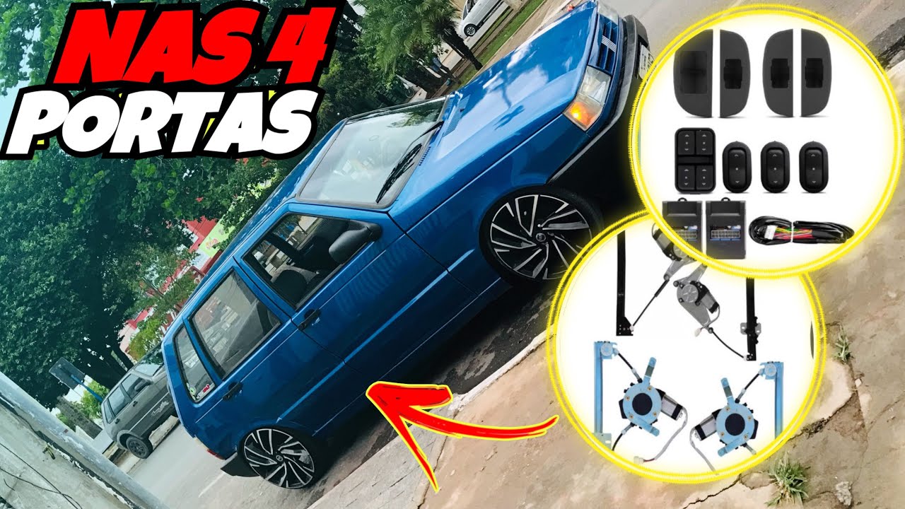 Coloquei vidro elétrico nas 4 portas no unera.