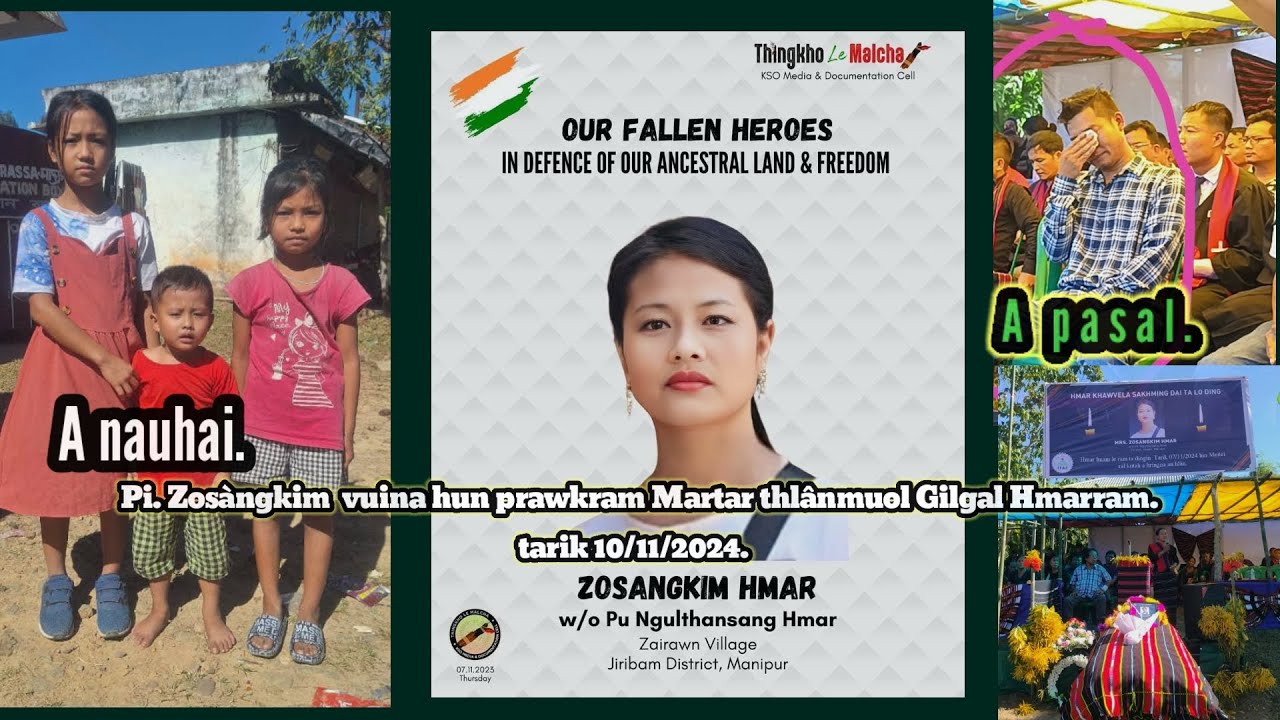 Pi. Zosangkim Hmar vuina hunser prawkram Tribal cemetry Gilgal Hmarram.