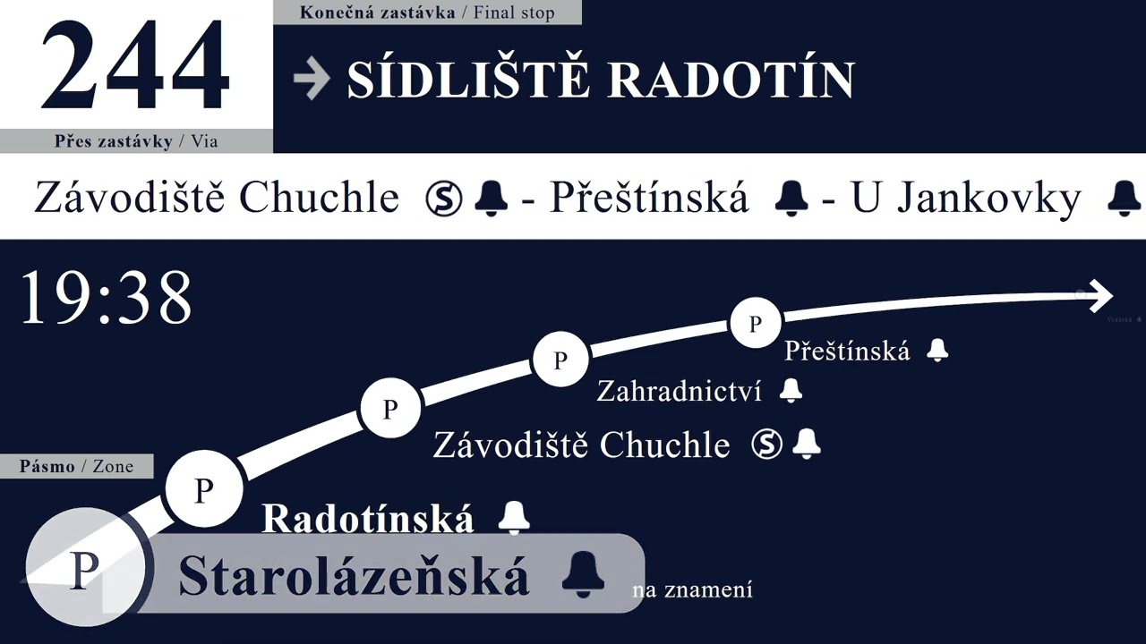 Mypol linka 244 tam a zpět