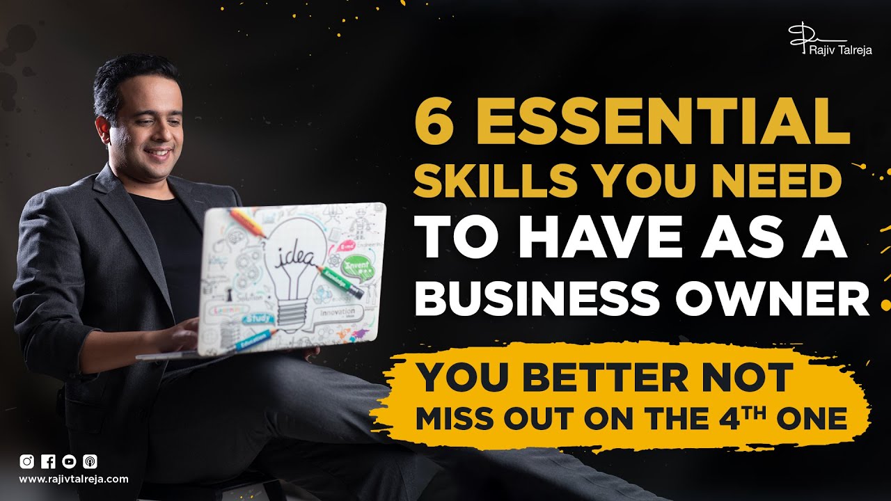 What to learn as an entrepreneur? | Essential Business Skills | Rajiv Talreja