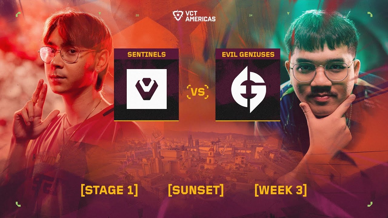 Sentinels vs Evil Geniuses - VCT Americas Stage 1 - W3D4 - Map 3
