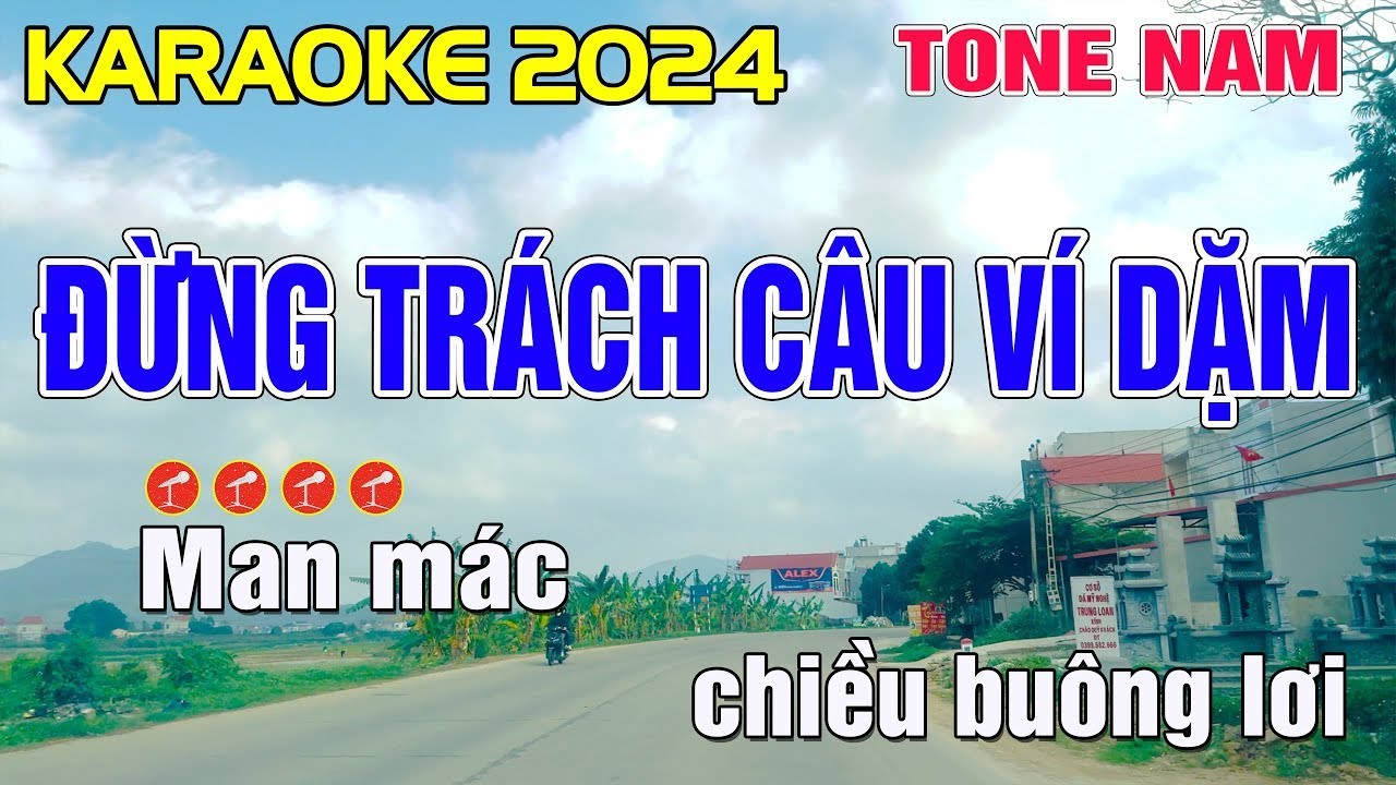 Đừng Trách Câu Ví Dặm Karaoke Tone Nam - Beat Chuẩn ( Thanh Quý ) || Minh Điệp Organ