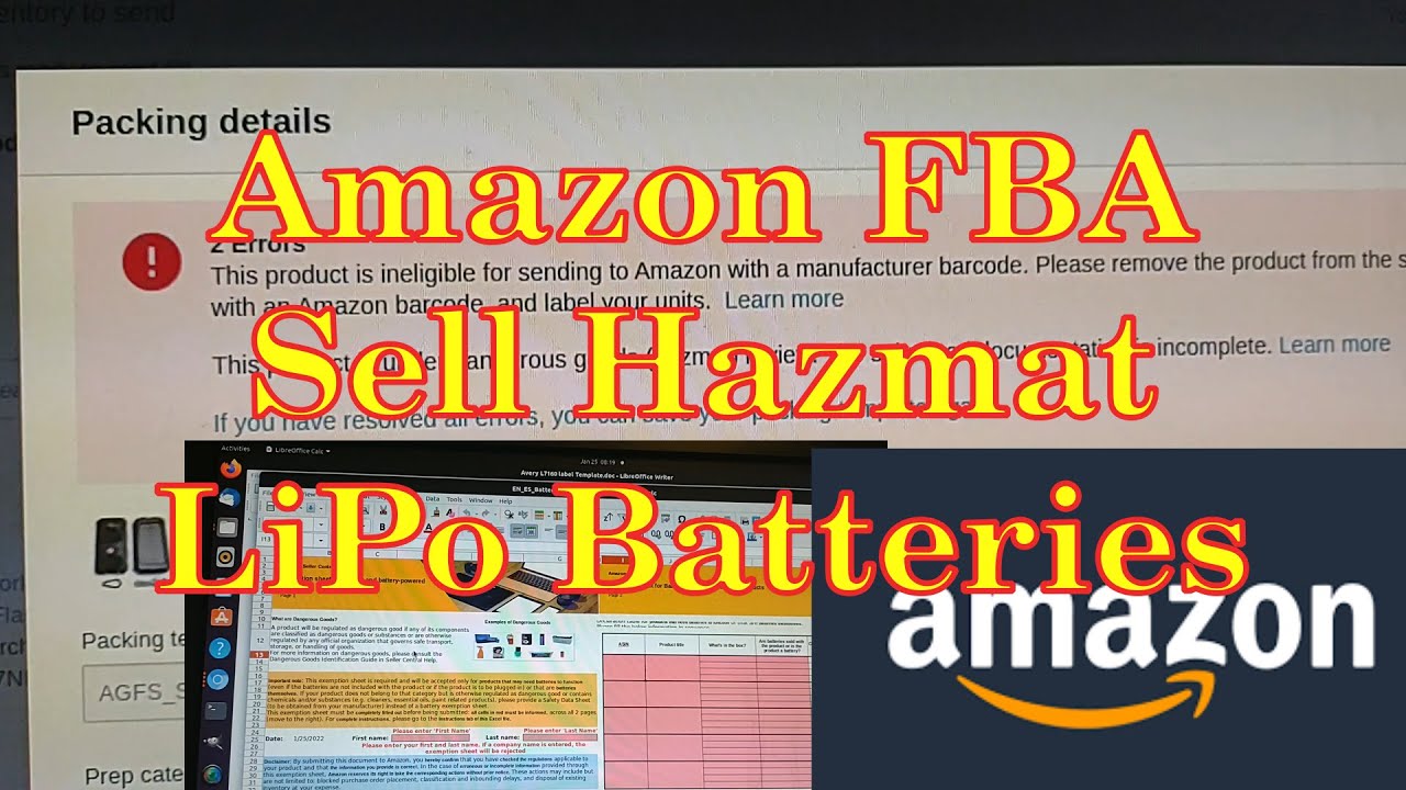 Amazon FBA Sell Hazmat LiPo Batteries