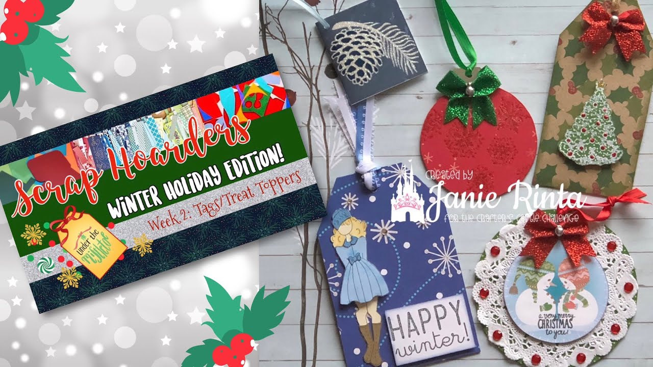 DIY Holiday Tags From Scraps - Back To Basics - #SCRAPHOARDERS Winter Holiday Edition Part 2