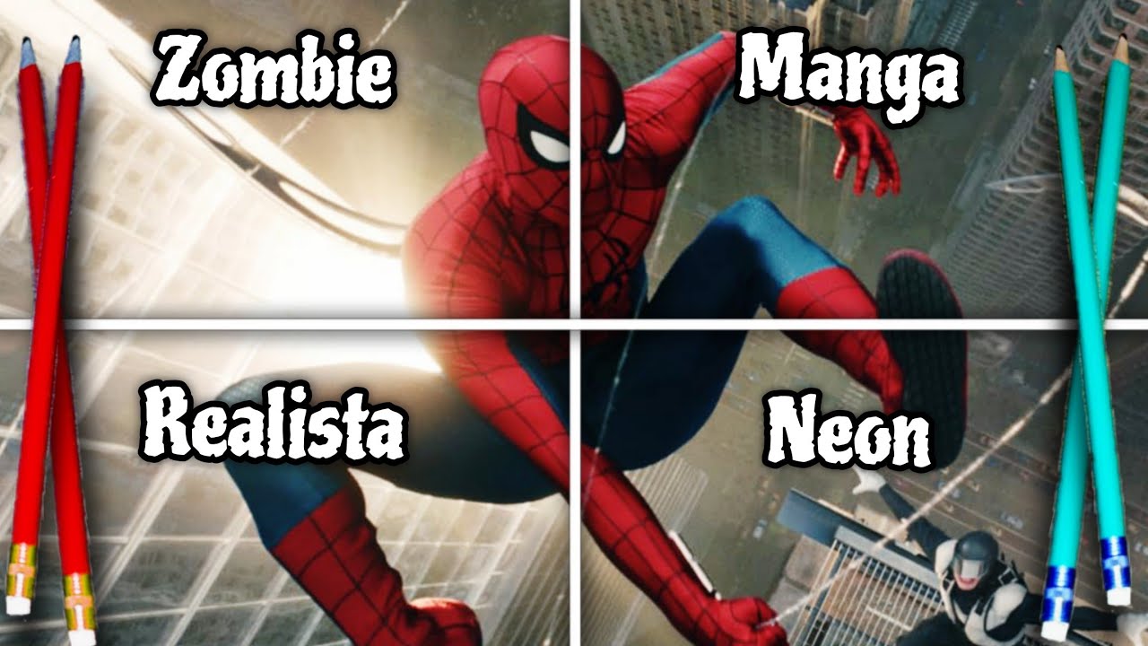 Dibujo a SPIDER MAN en 4 ESTILOS SORPRENDENTES ¡La Ruleta Decide! ✍️🕸️