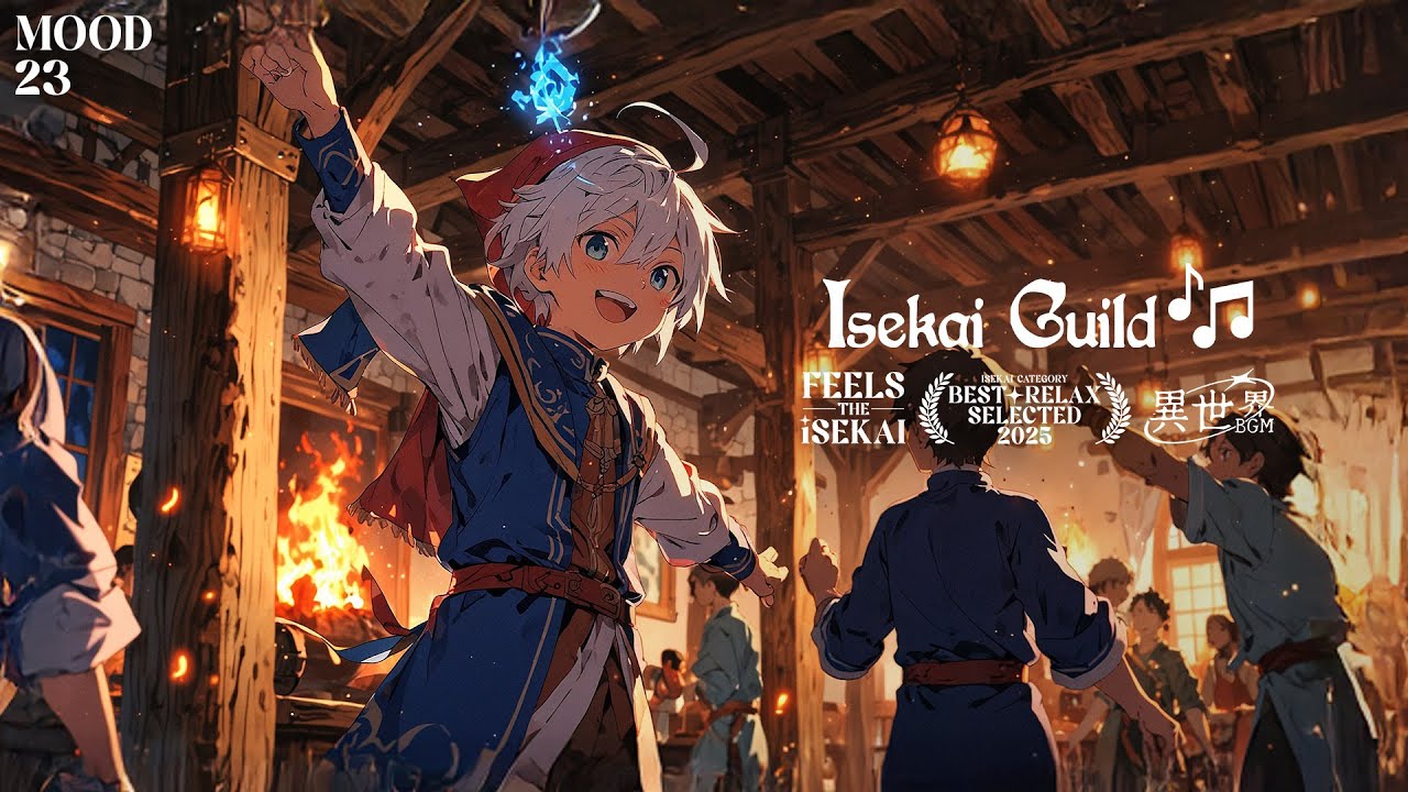 🎧 chill out at the guild party 🍺 | Isekai Anime Relaxing Music [異世界 BGM] | Campfire Ambience 🍻