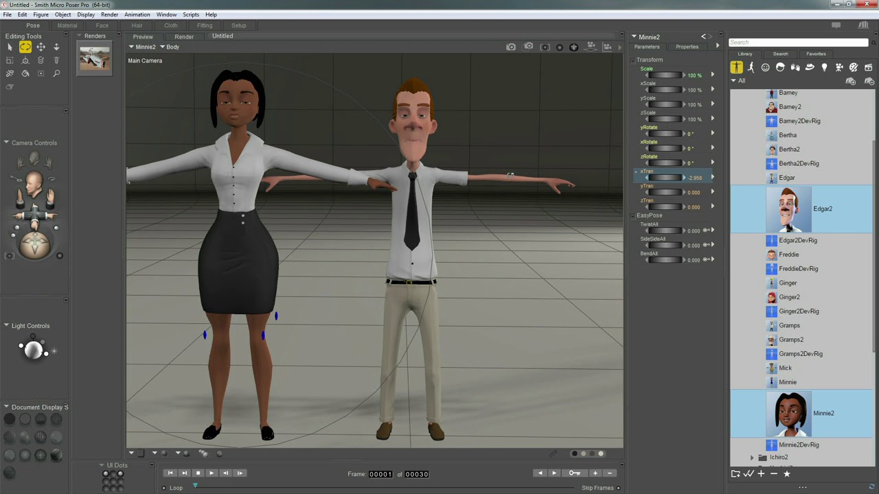 Poser Pro 11 Tutorial: Library, Part 1