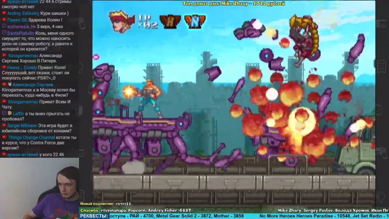 Contra ReBirth на сложностях Normal, Hard и Nightmare - Pixel_Devil Стримы