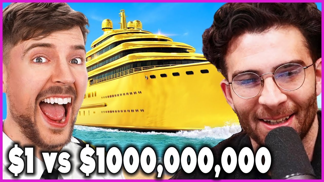 $1 vs $1000,000,000 Yacht! | HasanAbi reacts to MrBeast