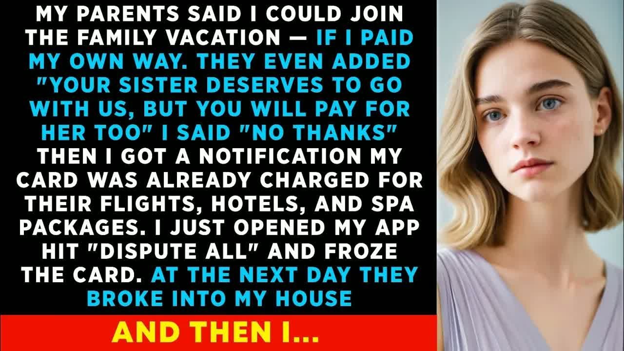 My PARENTS Said I Could Join The FAMILY Vacation—If I PAID My Own Way ＂ I Said ＂NO THANKS＂ Then