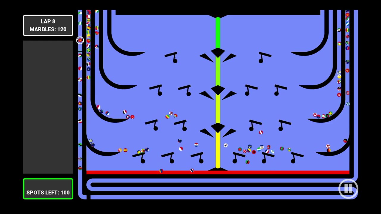 All the countries in the world marble race 6-9 laps (Part 2) (Round 5)