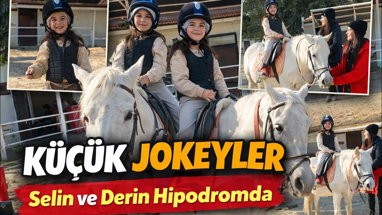 SELİN VE DERİN HİPODROMDA JOKEY OLDULAR ATA BİNDİLER!!!PAMUK ŞEKER YEDİLER!!!eglenceli komik çocuk 