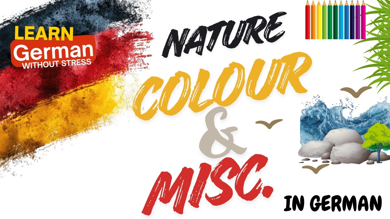 Learn German words for Nature Color and Miscellaneous in less than 4 minutes || Beginner friendly