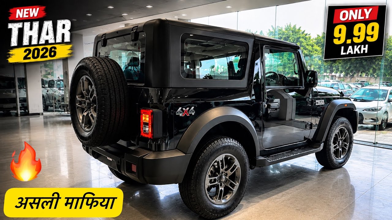 2026 Mahindra Thar Top Model Review🫵Black Colour🔥Price Mileage Features ✅ Thar Facelift 2026
