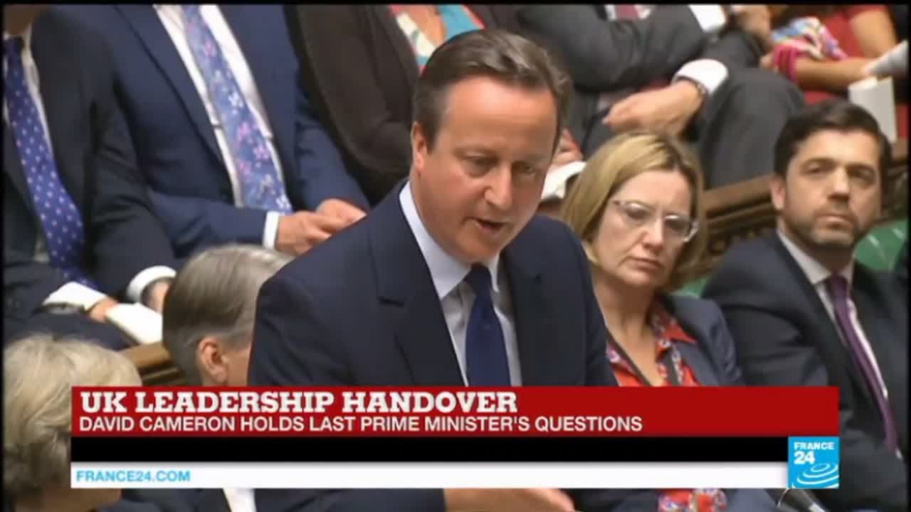 UK leadership handover: David Cameron holds last prime minister's questions