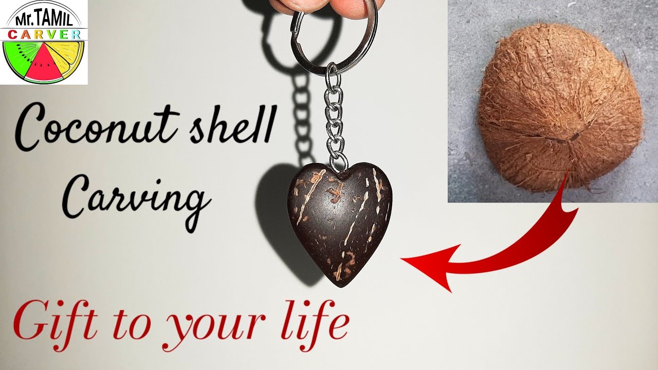 coconut shell craft tamil/coconut shell carving#carving #craft #woodcarving #woodcraft #coconutcraft