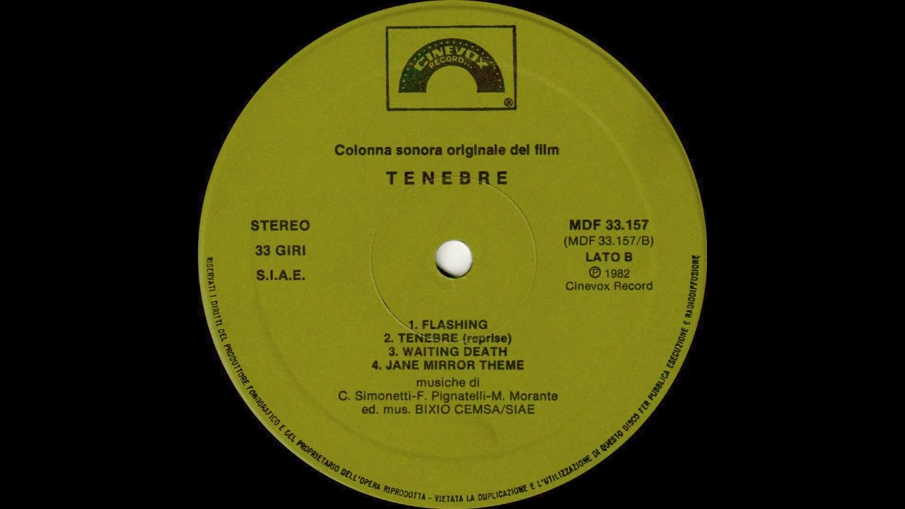 Simonetti - Pignatelli - Morante - Flashing - Cinevox Record 1982
