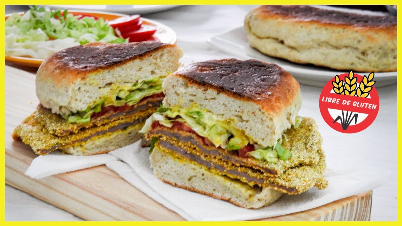 SÁNGUCHE de MILANESA TUCUMANO SIN TACC [RECETA de pan sin gluten + milanesa sin gluten + trucos]