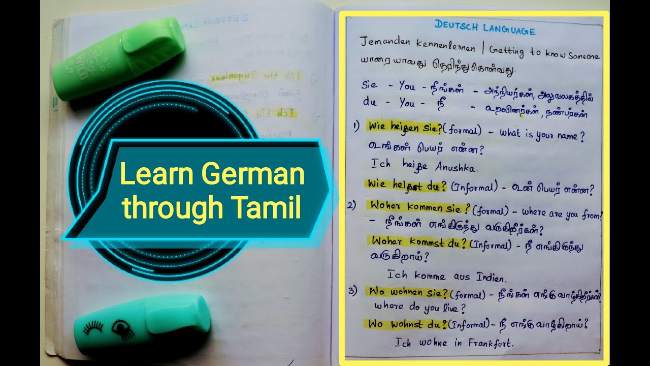 Learn German through Tamil | Asking questions | Learn with Me