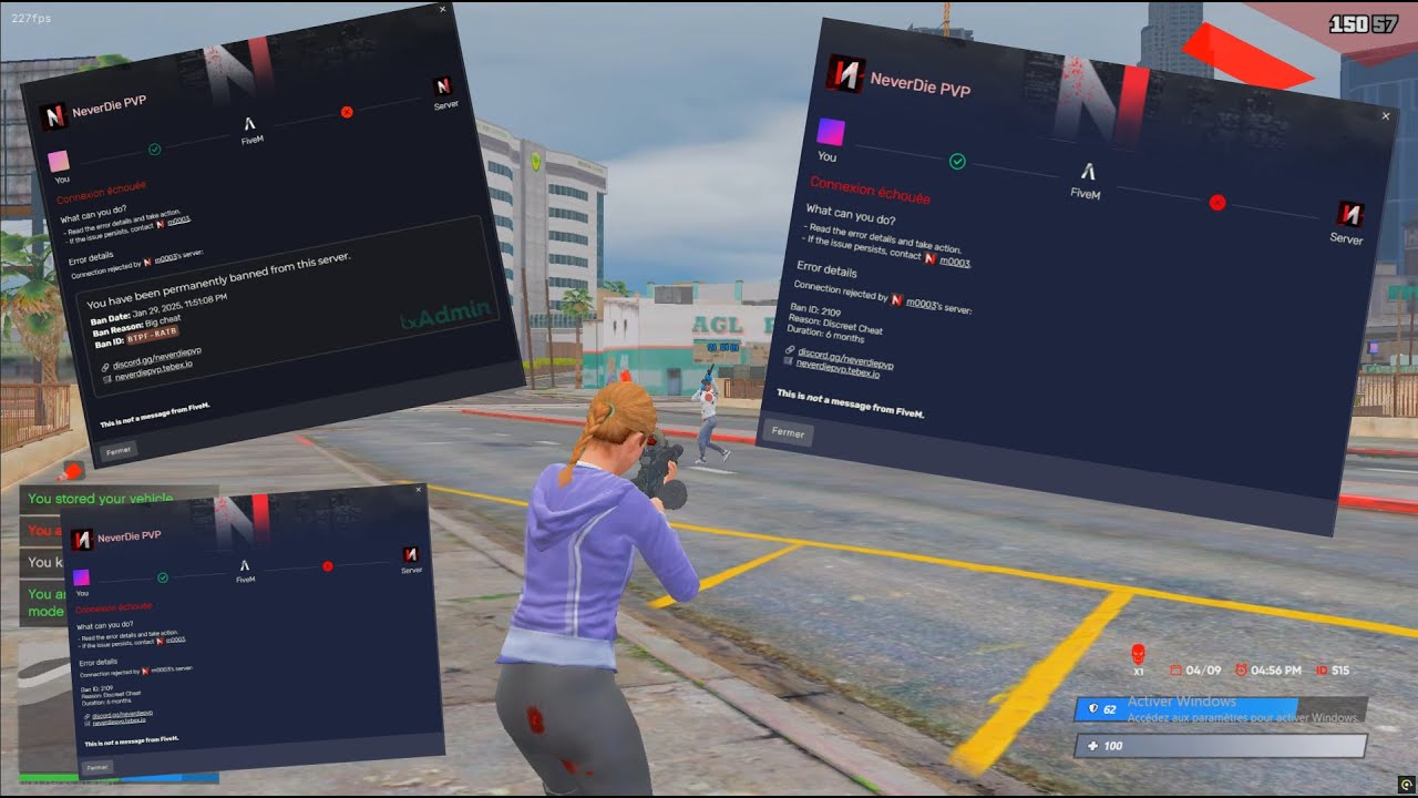 BANNED x3 | J'avoue Tout ... | Neverdie PVP | (Cheat , Lock , Silent aim , Magic Bullet)